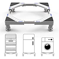 Los mejores  - Soporte Lavadora Antivibracion DEWEL Base Lavadora Ajustable Soporte Aire Acondicionado de Acero Inoxidable 44-69cm